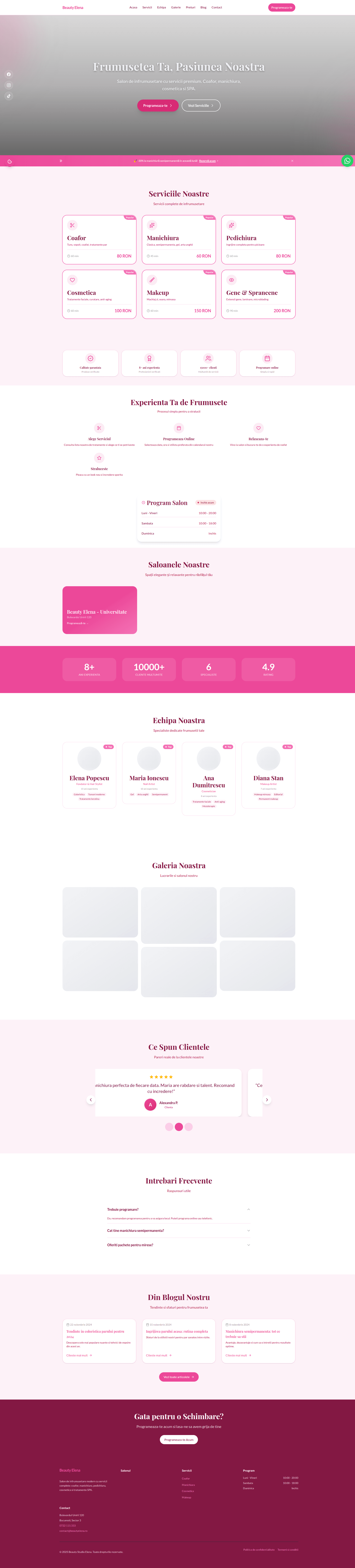 Beauty Studio Elena - Website salon