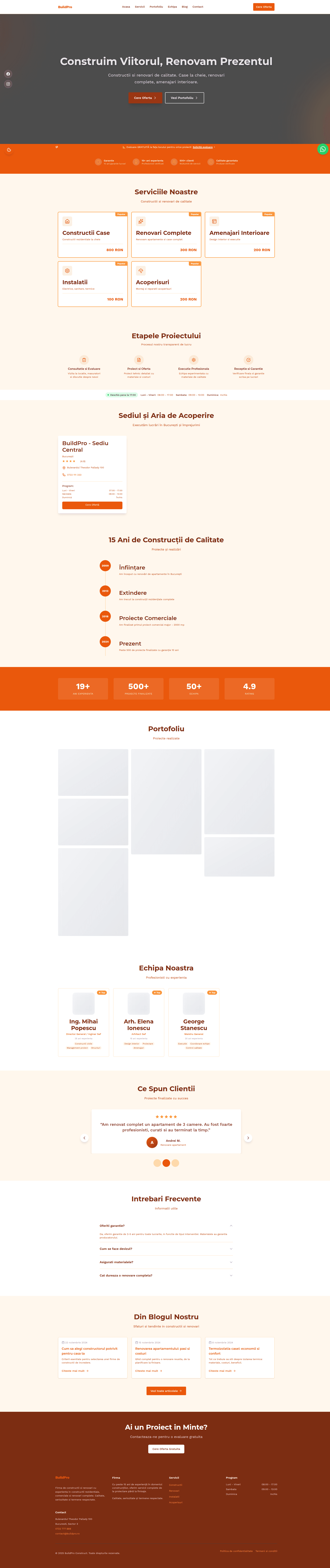 BuildPro Construct - Website constructii